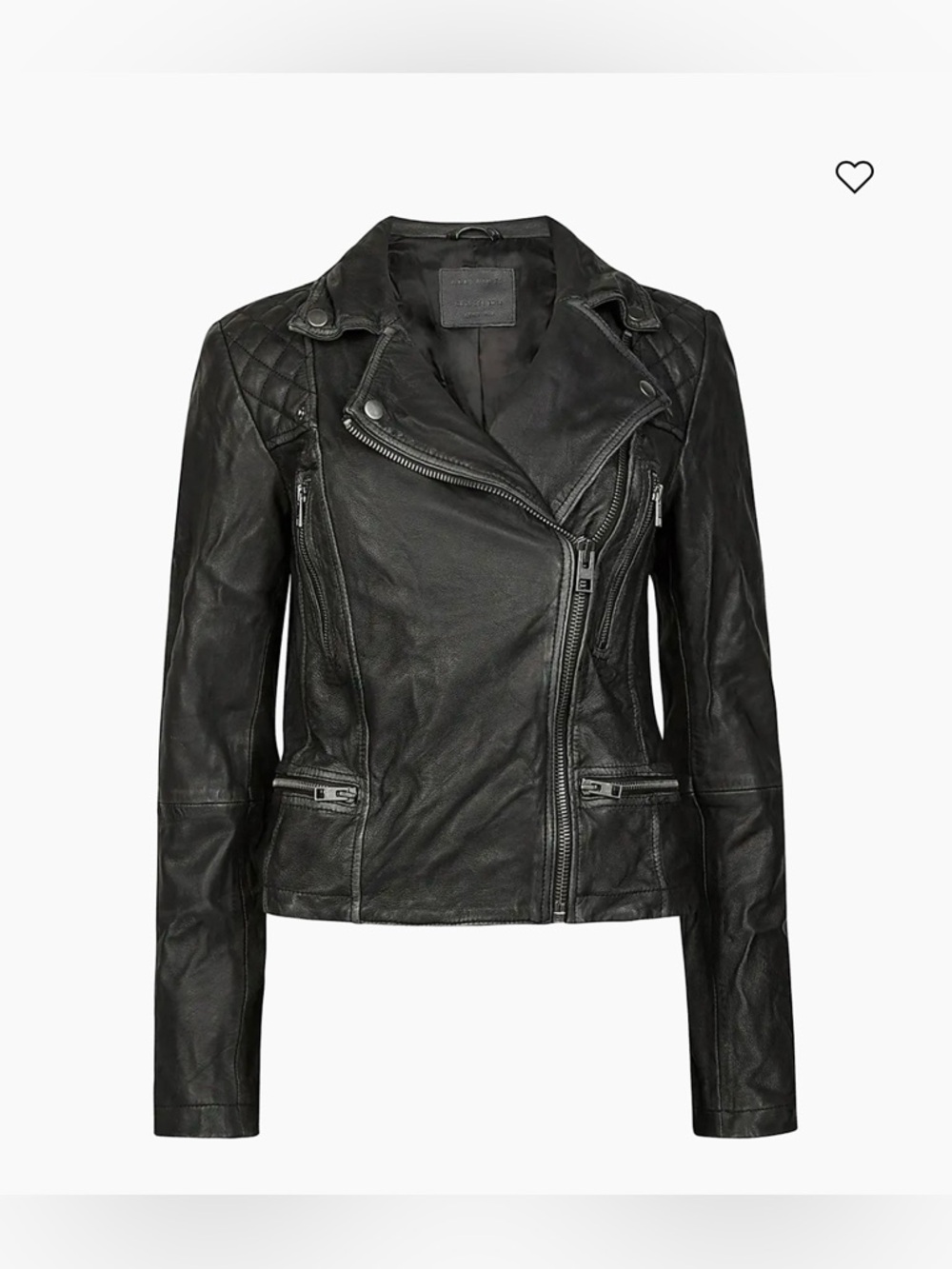 AllSaints Cargo Leather Biker Jacket